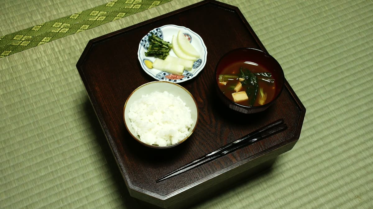 再現した江戸時代の庶民の朝食